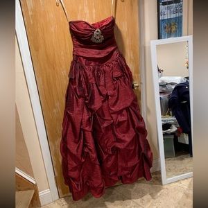 Maroon ball gown